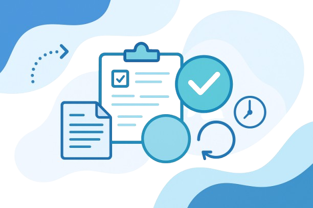 Illustration of our simple review and approval process